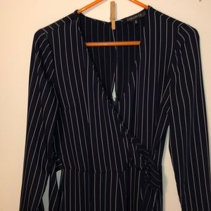 Dynamite Medium Pin Stripe Wrap Jumper